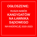 OGŁOSZENIE: rusza nabór kandydatów na ławnika sądowego na kadencję 2020-2023