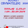 GŁOSOWANIE - BUDŻET OBYWATELSKI MIASTA DARŁOWO 2020   